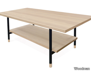 JUGEND - Rectangular wood veneer coffee table _ Woodman