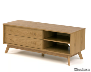 KENSAL - Wood veneer TV cabinet with drawers _ Woodman