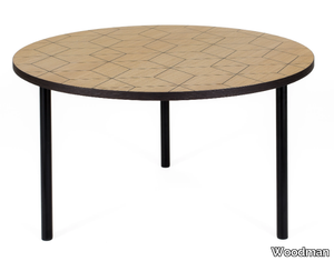 ARTY 70 TRIANGLE - Round wood veneer coffee table _ Woodman