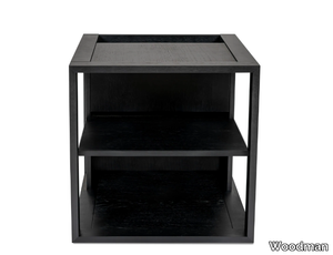 CUBE - Wood veneer coffee table with storage space _ Woodman