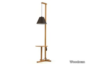 FLOOR LAMP TABLE - Direct light oak floor lamp with coffee table _ Woodman