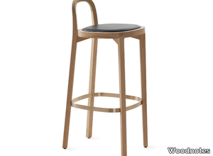 SIRO - English oak stool with integrated cushion _ Woodnotes