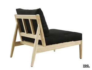 AUSTIN - Upholstered teak garden armchair _ XVL