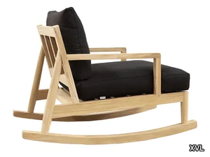 AUSTIN - Rocking teak garden armchair with armrests _ XVL