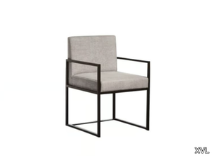 KLEE - Sled base leather chair with armrests _ XVL