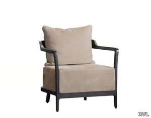 TEN - Armchair in wood and fabric with armrests _ XVL
