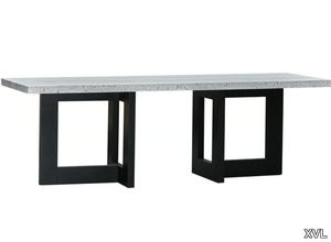 TRAVER - Rectangular console in rough travertine _ XVL