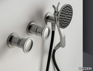 JK21 - Stainless steel shower tap with individual rosettes _ ZAZZERI