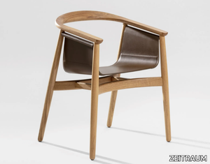 PELLE - Solid wood chair with armrests _ ZEITRAUM