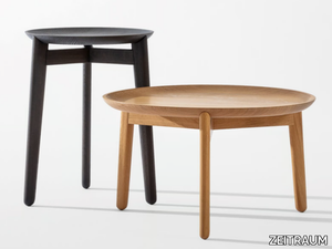 PLAISIR - Low round wooden coffee table _ ZEITRAUM