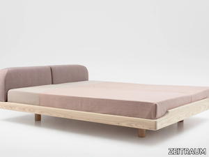 ECLAIR - Solid wood bed with upholstered headboard _ ZEITRAUM