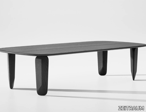 KUYU - Low rectangular solid wood coffee table _ ZEITRAUM