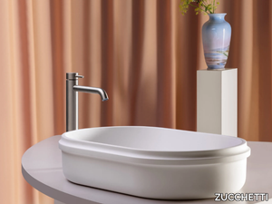 RISE - Countertop oval single Cristalplant® washbasin _ ZUCCHETTI