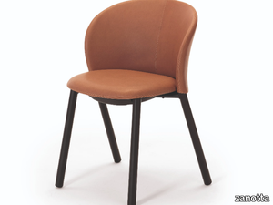 DAISY - Leather chair with removable cover _ Zanotta