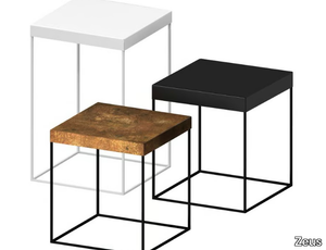 SLIM UP - Square painted metal coffee table _ Zeus