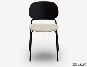 UPON - Stackable wood veneer chair with integrated cushion _ Zilio A&C