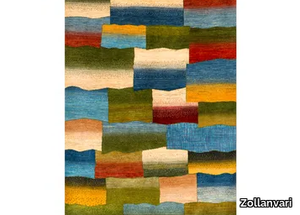 ERRATIC TILES, SPRING COLOURS - Rectangular wool rug _ Zollanvari