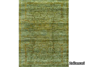 GLOSS GOLD ON SILVER - Rectangular wool and silk rug _ Zollanvari