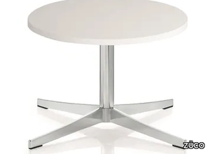 PERILLO TAVOLA - Round coffee table in MDF and chromed steel base _ ZÜCO