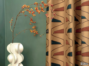 ALCHIMIA - GRAFICO - Embroidered fabric with graphic pattern for curtains _ Élitis