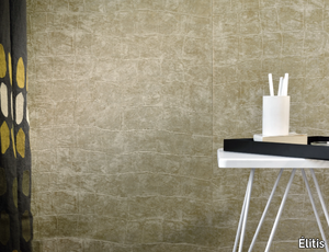 ANGUILLE - Leather effect washable vinyl wallpaper _ Élitis