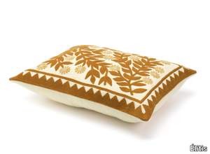 CANOPÉE - Rectangular embroidered linen cushion _ Élitis