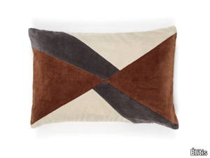 CLIO - Geometric velvet cushion _ Élitis