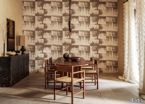 LIN PLÂTRÉ - MUSE - Fire retardant linen wall fabric _ Élitis