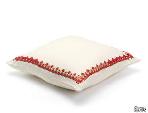 MAYA - Square embroidered linen cushion _ Élitis