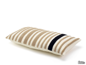 MONTERREY - Striped embroidered rectangular linen cushion _ Élitis