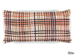 ADAM - Striped rectangular silk cushion _ Élitis