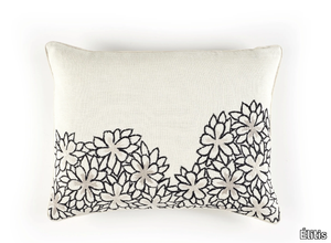 BELLADONA - Embroidered linen cushion with floral pattern _ Élitis