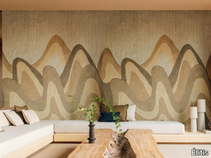 BOIS SCULPTÉ - PIGNADA - Panoramic vinyl wallpaper wood effect _ Élitis