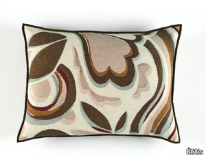 POP FLOWER - Rectangular linen cushion with floral pattern _ Élitis