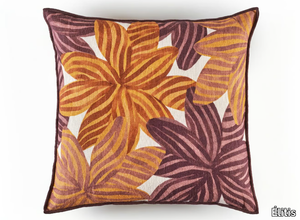 TROPICAL - Square linen cushion with floral pattern _ Élitis