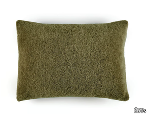 WOOL PLUSH - Solid-color rectangular velvet cushion _ Élitis