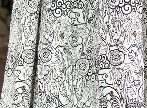 EFFIGIE - EDEN DADDY - Embroidered linen fabric with floral pattern _ Élitis