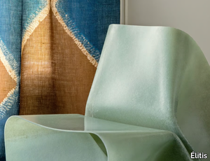 ESCALE - LÀ BAS - Printed jute fabric _ Élitis