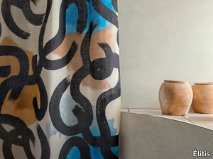 ESCALE - OBSESSION - Printed jute fabric _ Élitis