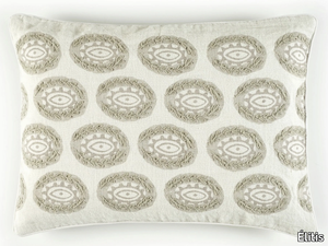 EZE - Motif embroidered linen cushion _ Élitis