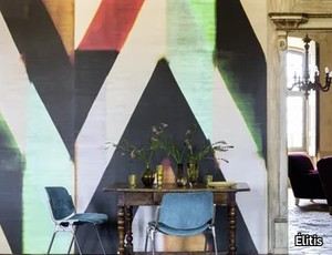 SUNBEAMS - Geometric panoramic vinyl wallpaper _ Élitis