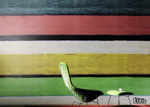TIME WILL TELL - Striped panoramic vinyl wallpaper _ Élitis