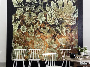 TOISON D'OR - Panoramic vinyl wallpaper with floral pattern _ Élitis