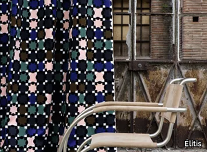 EFFIGIE - CROSSROADS - Embroidered fabric with graphic pattern _ Élitis