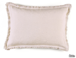 KARMA - Solid-color rectangular linen cushion _ Élitis