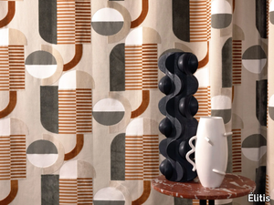 MILANO - CASTELLO - Velvet fabric with graphic pattern for curtains _ Élitis