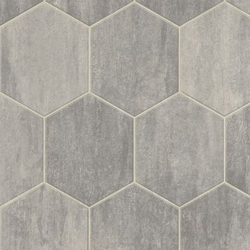 CushionStep | B3390Stone Hex Vinyl Sheet - Meadow Mist