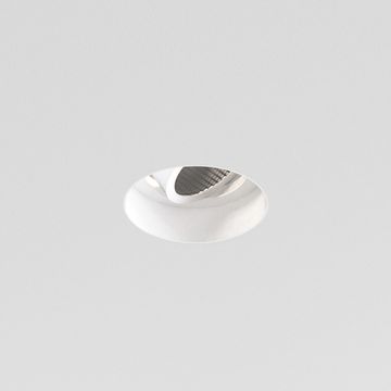 Trimless Round Adjustable Matt White