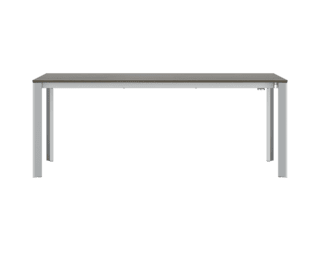 Extenso large table with aluminium legs
