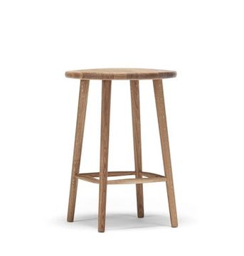 Miss Button Bar stool H62 | Oak